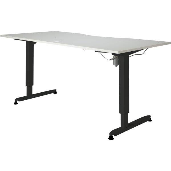 Stay hæve-sænkebord, 180x90 cm, hvid/sort