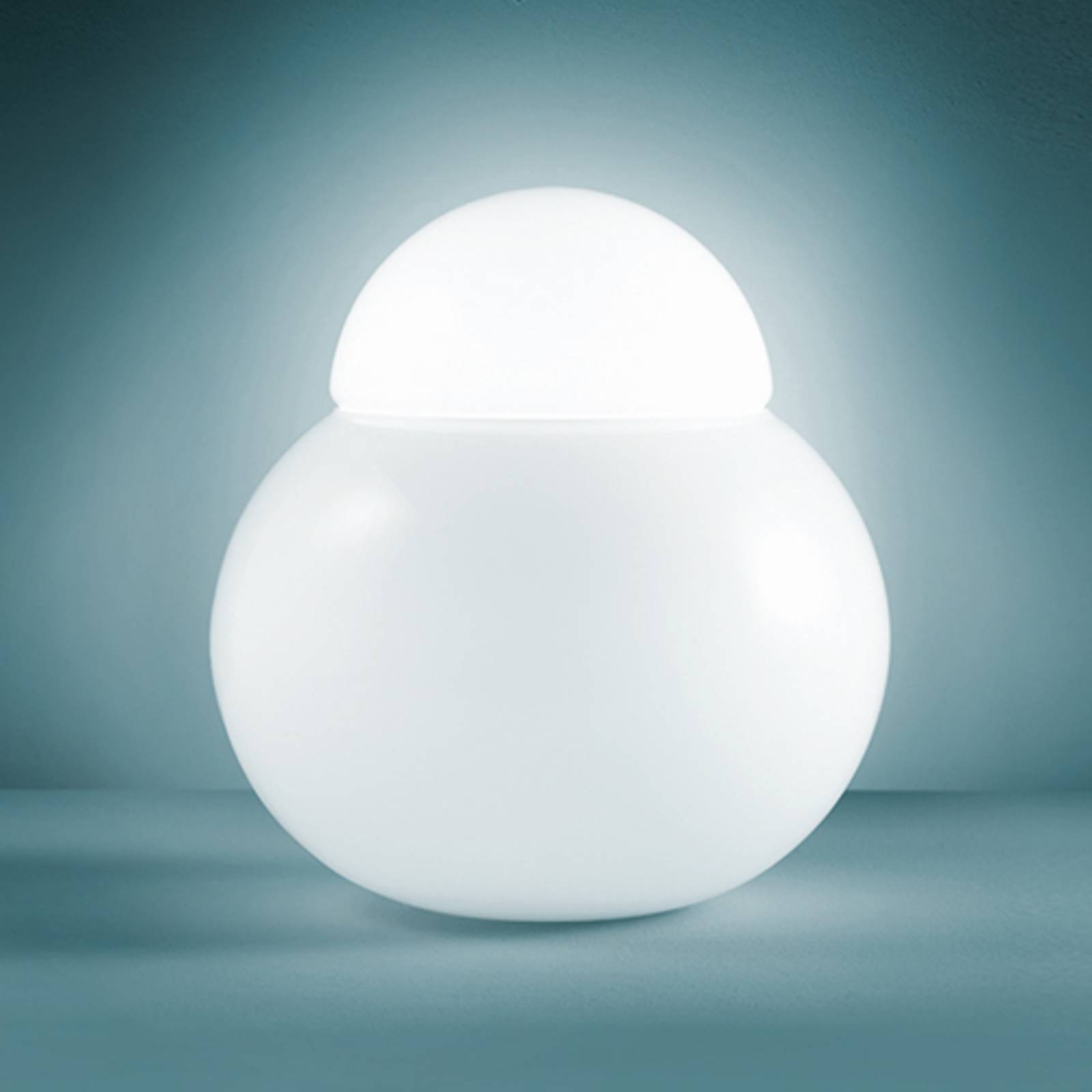 Fontana Arte Designer bordlampe DARUMA, Hvid/opal, Stue/spisestue, Glas, Design