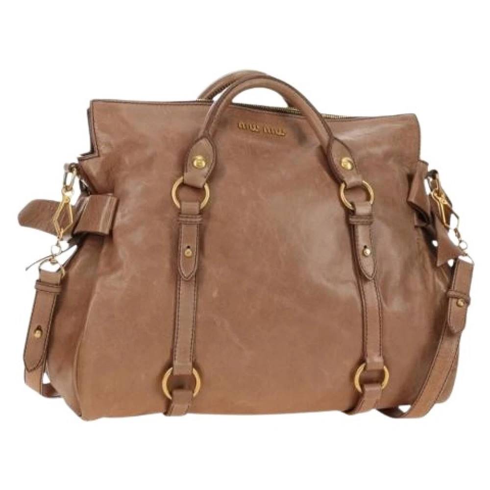 Miu Miu Pre-owned Pre-owned Hand Bag - Vintage - Dame - Beige - ONE SIZE - Uld