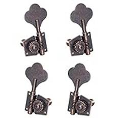 Bntaomle Gitarr Vintage Open Bas Guitar Tuning Key Pegs Machine Heads Tuners 2L2R för 4 Strings Bas RöD Bronze