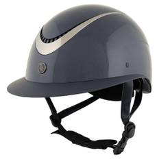 BR Ridhjälm Theta Plus Glossy Bred Solskärm - Marin - 52-54 cm