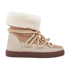 Inuikii, Skor, Dam, 40 EU, Läder, Beige Läder Snö Stövlar Classic High - beige (40 EU)