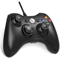 Manette Filaire Xbox 360, USB Wired Gamepad Game Joystick, avec Double Vibration, Idéal pour Windows7/ 8/10/ PC/Xbox 360