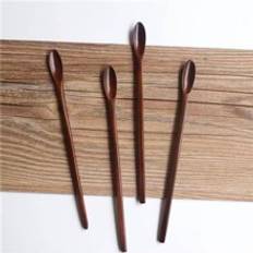 1pc/3pcs Wooden Stirring Spoon, Minimalist Long Handle Spoon For Home School Supplies,Back To School