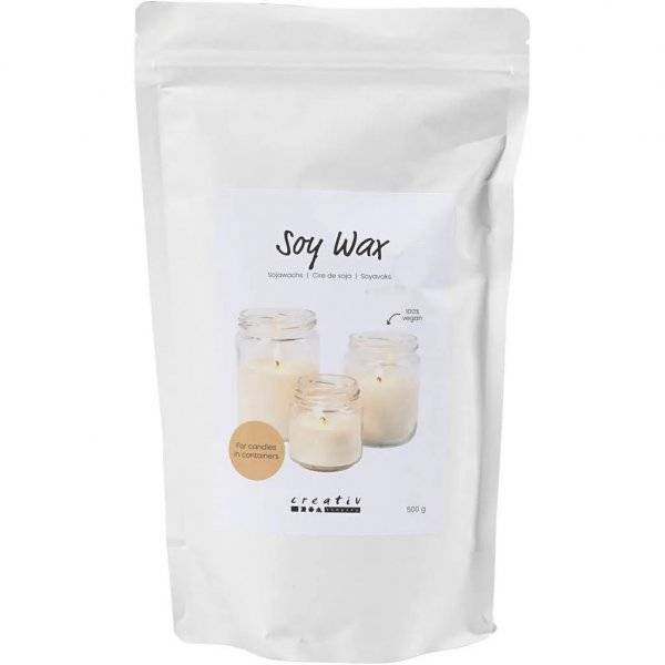 Sojavax för ljus i behållare
