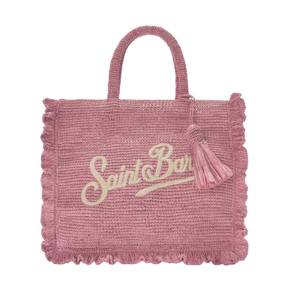MC2 Saint Barth Volant Raffia Bag - Tasker - Dame - Lyserød - ONE SIZE -