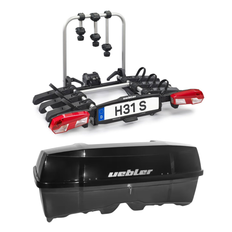 UEBLER H31 S Fahrradträger 18180 3 Räder 90 Grad faltbar inkl. Heckbox