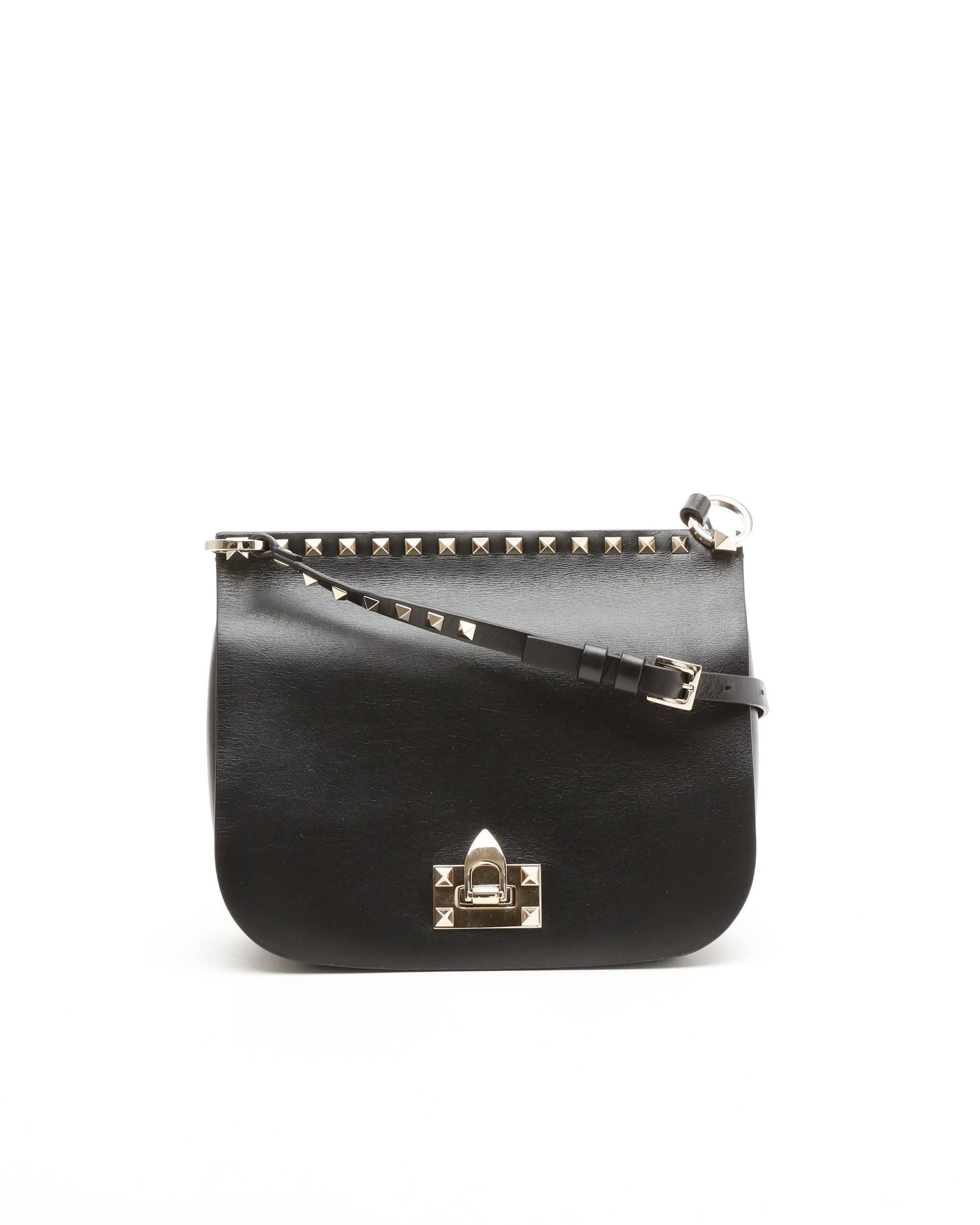 Valentino Rockstud Spike Flap Bag - Black - One Size