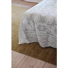 Sengetæppe • Damask • Vævet • Mørkegrøn