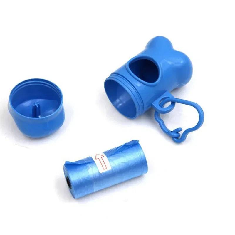 Bone-Shaped Poop Bag Dispenser with Bags - Blue / 8cmx4.5cmx4cm