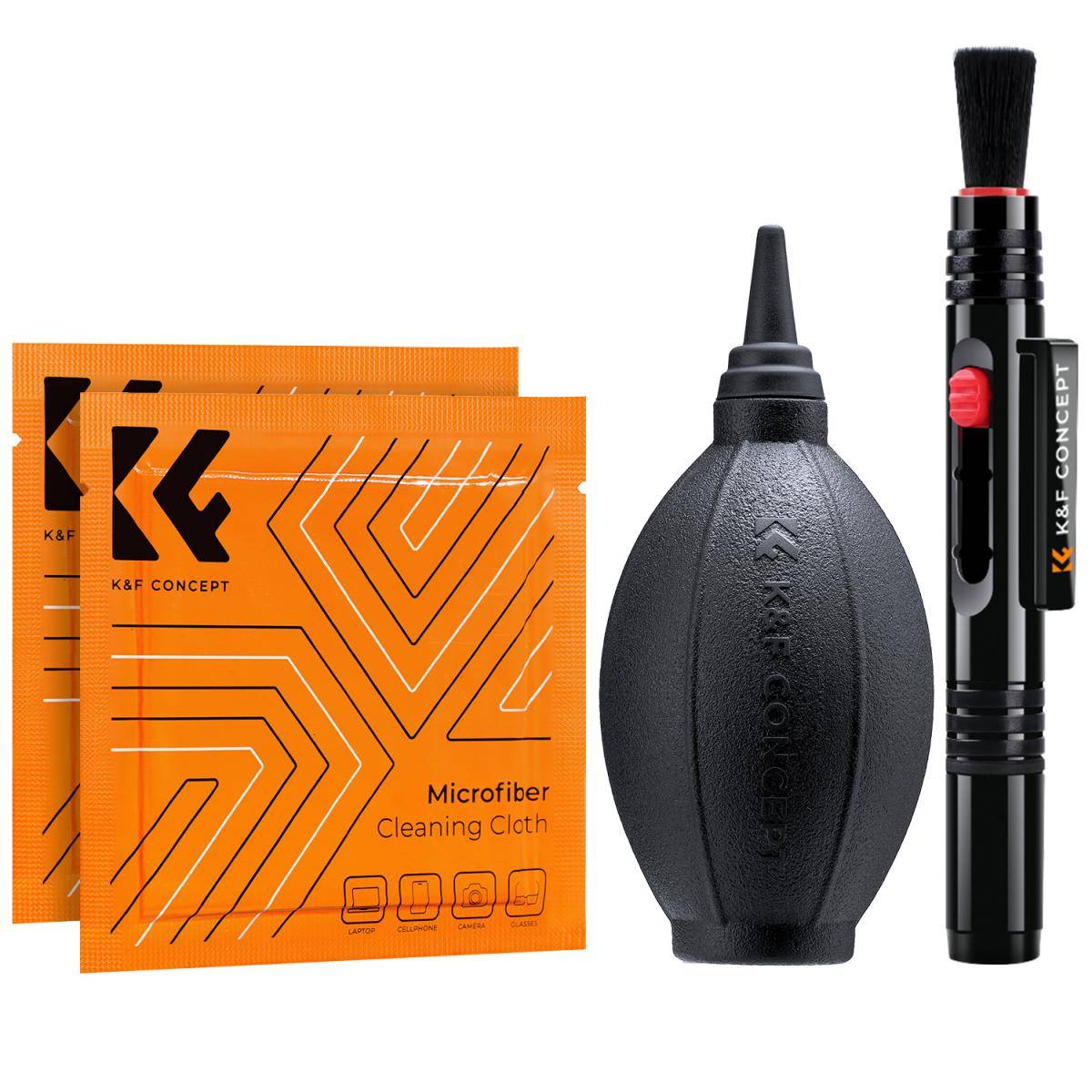 KENTFAITH 4in1 DSLR Camera Cleaning Kit (Lens Dust Blower Cleaner + Cleaning Pen + Macrofiber Cleaning Cloth)