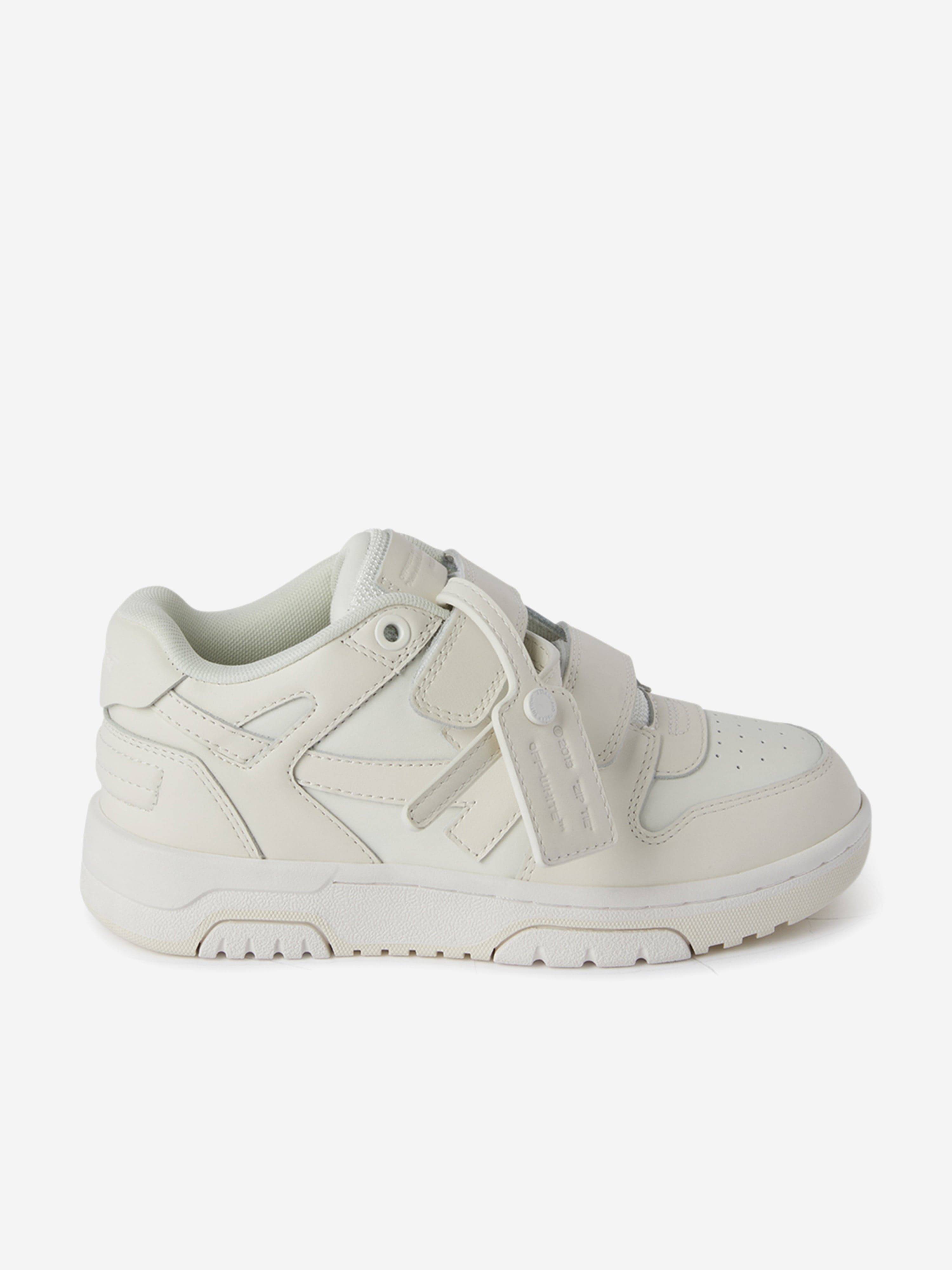 Off-White Kids Leather Out Of Office Straps Trainers in Beige - White / EU 35 UK 2.5 (EU 35 UK 2.5)