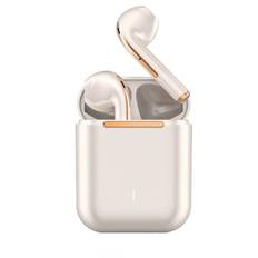 J18 Trådlösa Bluetooth-hörlurar In Ear Stereo-hörlurar Handsfree Sporthörlurar Gaming Musikhörlurar för Android IOS rosa guld färg