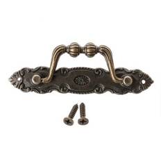 Antikt skåp Lådhandtag Brons Dörrhandtag Byrå Vintage Dragknopp 106*35MM - Rostad brun (4,17 x 1,38 tum)