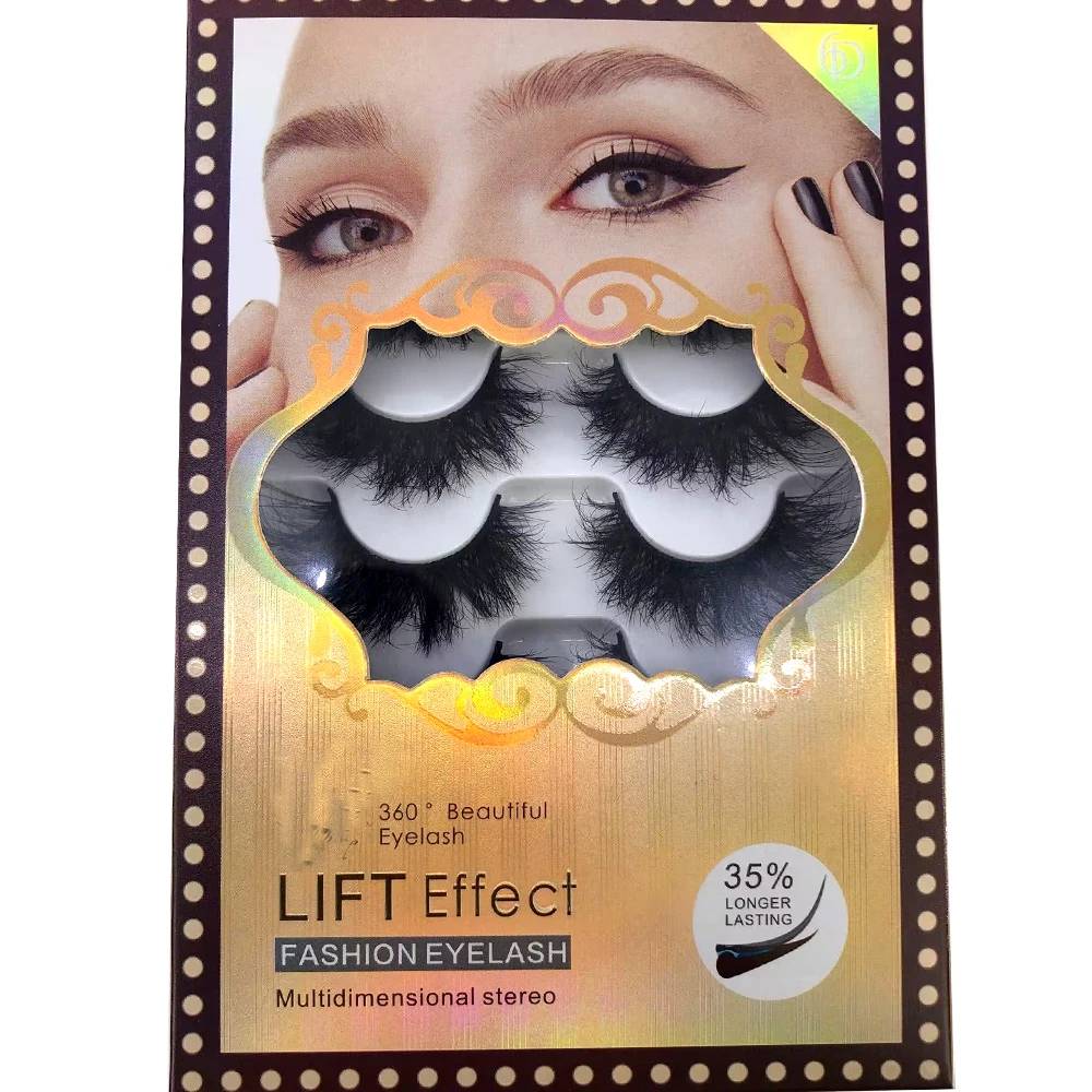 6 pairs of 3D artificial mink bulk Russian rolls fluffy thick dramatic eyelashes wholesale maquiagem