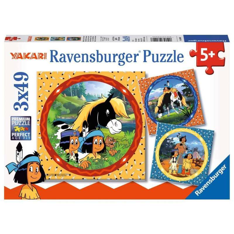 Ravensburger Kinderpuzzle - 08000 Yakari, der tapfere Indianer -...