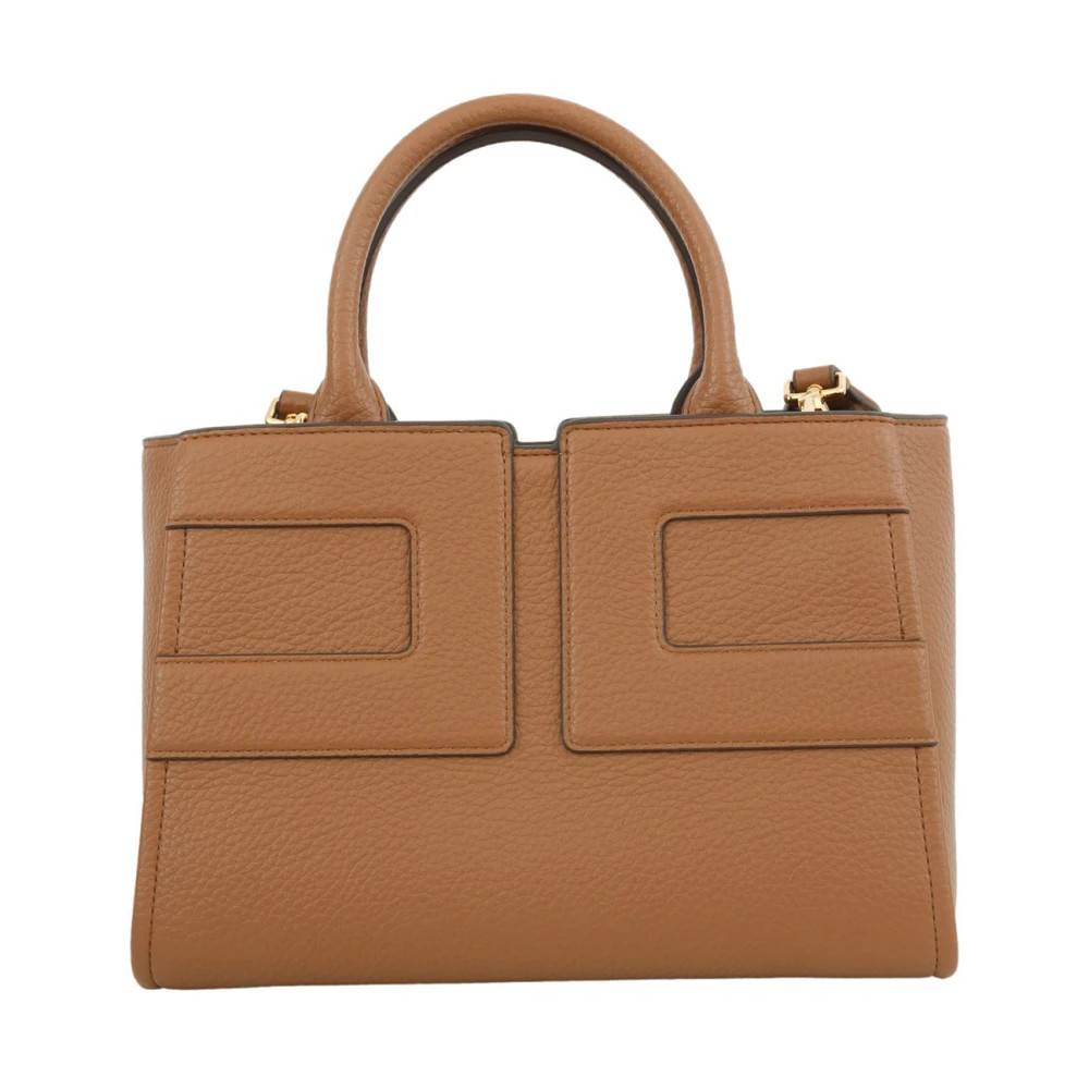 Elisabetta Franchi Stilfuld PU/Polyester Taske - Tasker - Dame - Brun - ONE SIZE - Uld