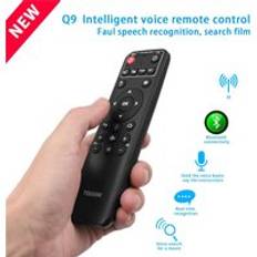 Intelligent bt röstfjärrkontroll q9 22 nycklar 6 nyckel ir plast silikonfluga per android tv box /mini pc/tv/win 10