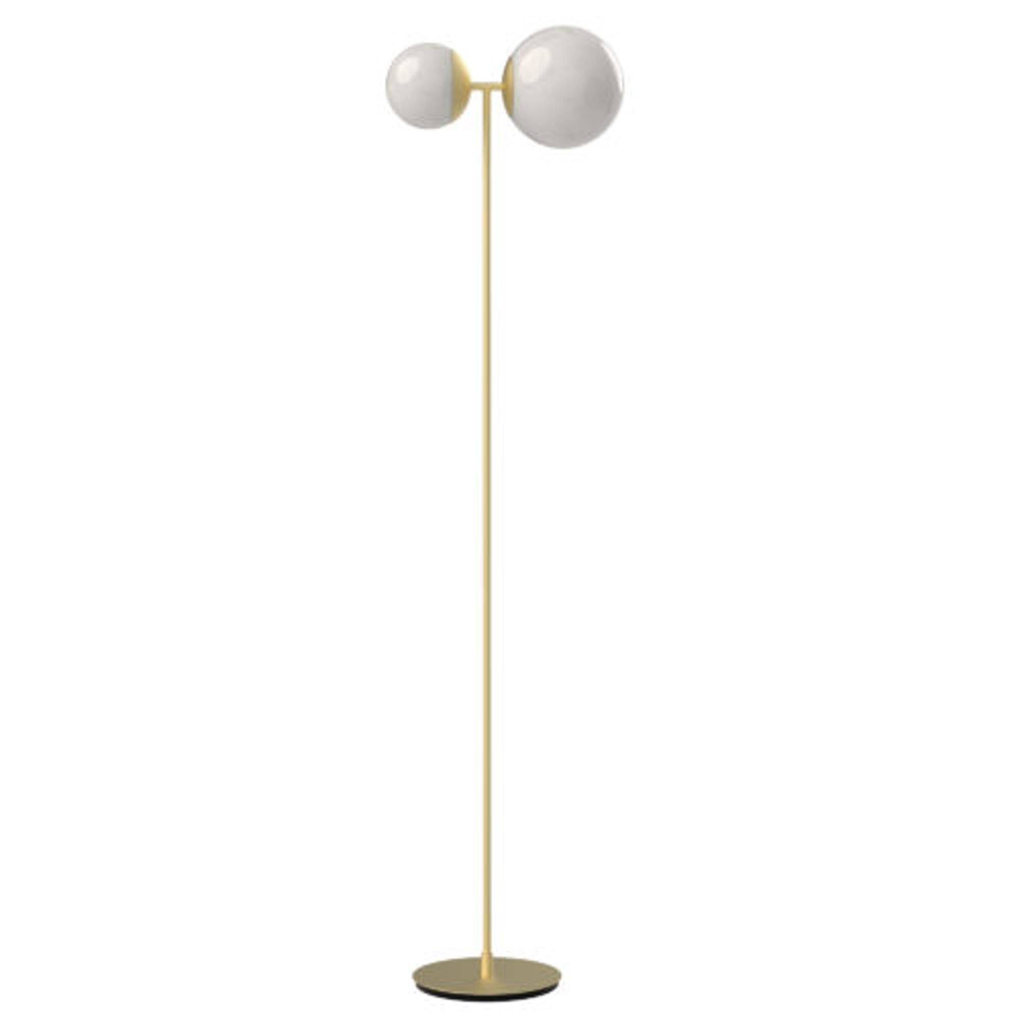 Biba Gulvlampe Hvid & Messing