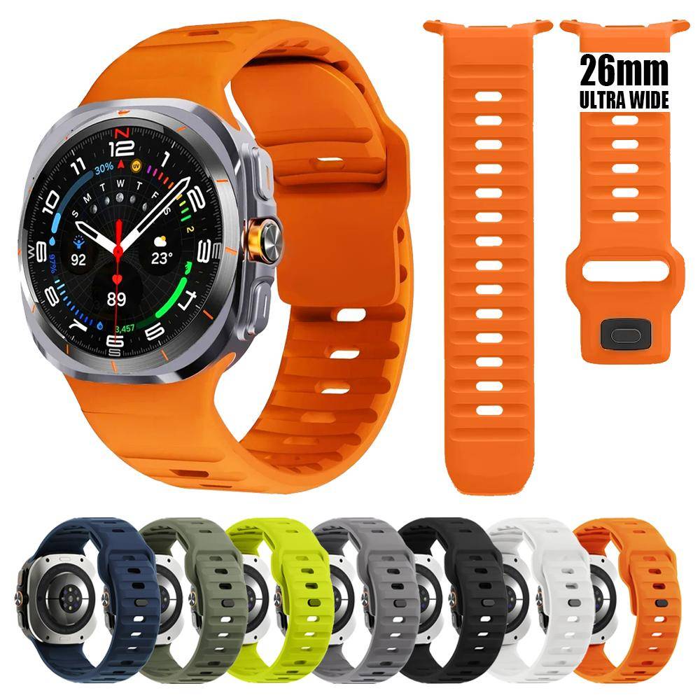 Sportarmband i silikon för Samsung Galaxy Watch 7 ultra Rem 47 mm Tillbehör Armband correa Galaxy Watch ultra Rem 47 mm Bälte