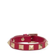 Rockstud Leather Belt Bracelet - gold - 01