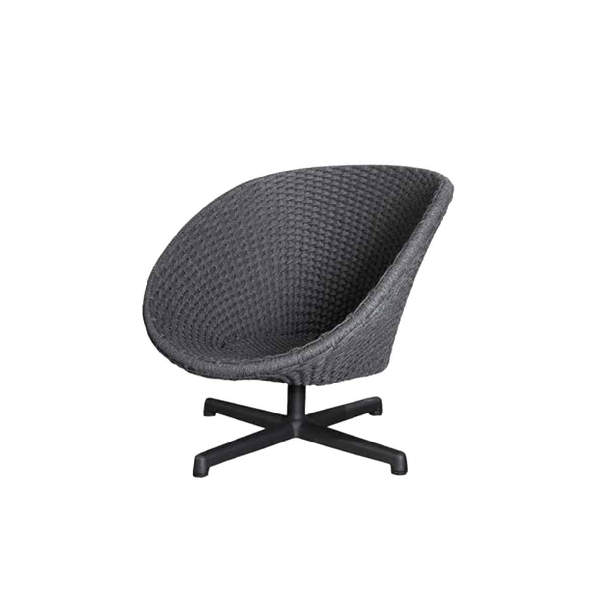 Cane-line | Peacock lounge svängfåtölj med aluminium ben