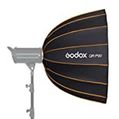 Godox 90 cm Parabol Softbox Diffuser Bowens Mount med 2 diffusortyper och bärväska för studio- och videofotografering, porträtt, blixtutrustning, speedlite