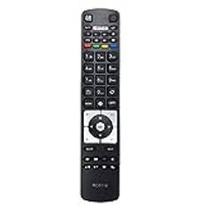 VINABTY RC5118 Fjärrkontroll Ersättning för Hitachi Smart TV Digihome Alba Polaroid Finlux 42HYT42U 32HPD274B-T 40-FFA-5511 40FLSMR277BC 40FPD274BT 43-FFA-5615 43FUA-8050 med NetFliFliFliFliFliFlix