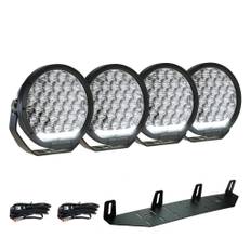 Extraljuspaket DRL 792W (4x LED 9" Extraljus + hållare + reläsats)