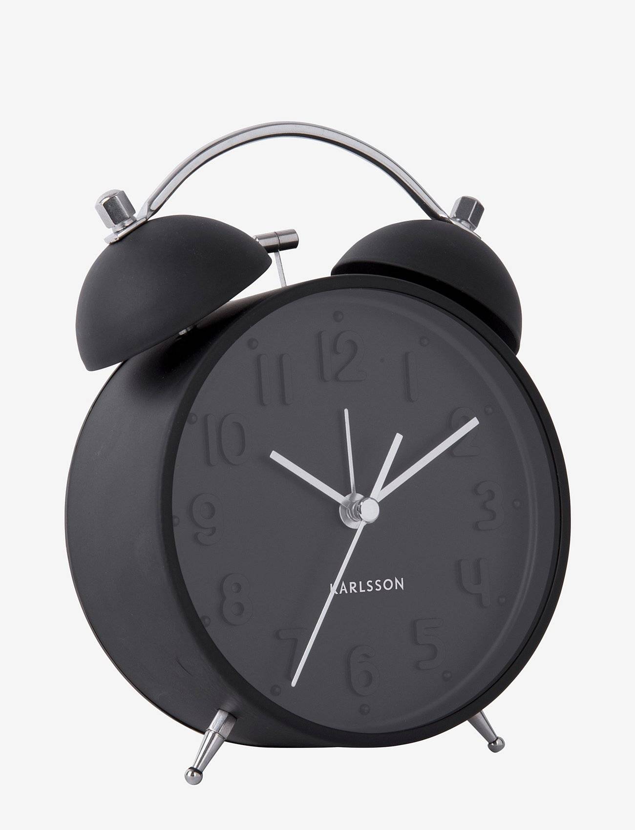 KARLSSON Alarm Clock Iconic Matt Grayed Jade - Black - 16.5X11X5.5 cm