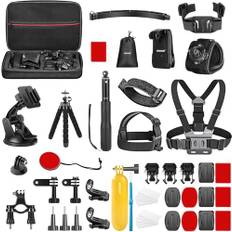 NEEWER 51 in 1 Action Kamera Zubehör Kit Kompatibel mit GoPro Hero 13 12 11 10 Max Insta360 GO3S GO3 X4 X3 DJI Osmo Action 5 Pro 4 3 AKASO APEMAN, inklusive Aufbewahrungsbox