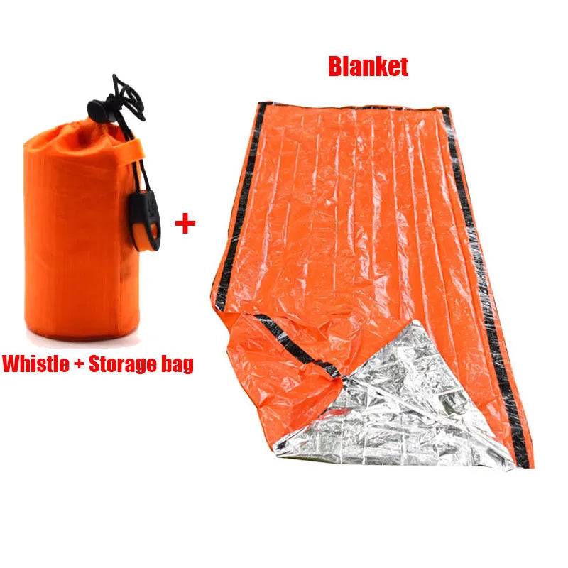 SurvivalShield Bivy – Vattentät Nödsovsäck för Äventyrare - Orange