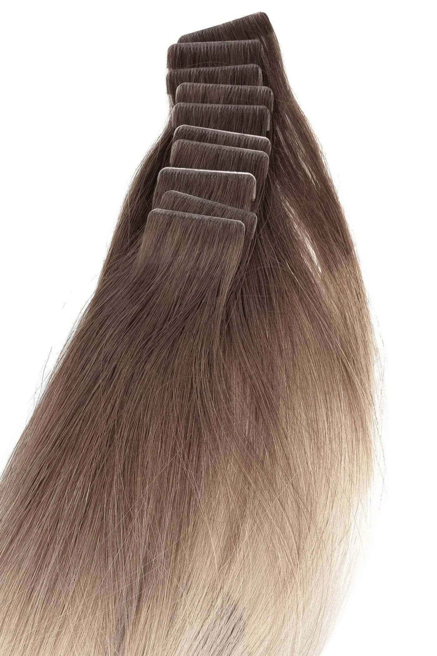 Tejp Löshår Ash Balayage #T4/60A – 10 bitar Äkta Remy Hår 55cm / 22 inches