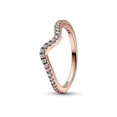 Pandora Funklende Bølge Dame Ring - Størrelse 54