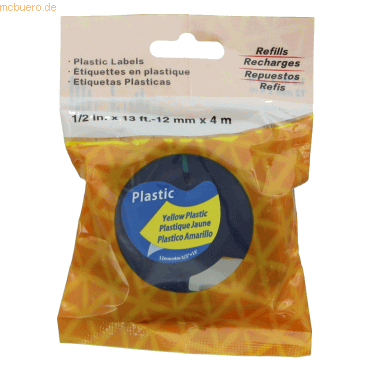 k.A. Schriftbandkassette - ersetzt Dymo 491222/S0721620 - 12mm schwarz