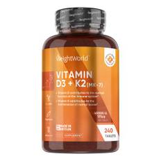 Vitamin D3 + K2 Tabletter, 240 tabletter – Kosttilskud til knogler og immunforsvar