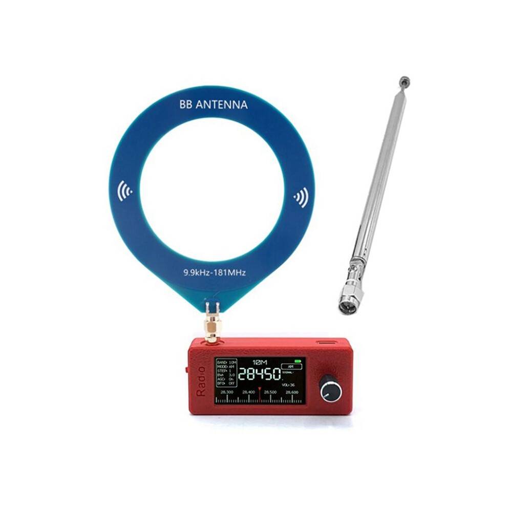 SI4732 0,5-108mhz Bärbar Radio LSB USB AM FM FM/AM-Radio med 9,9KHz-181MHz Antenn för Alla Bands Radiomottagare