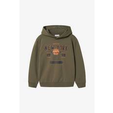 Name it kids - Huvtröja Nkmvugo LS Nreg Sweat WH Bru - Grön