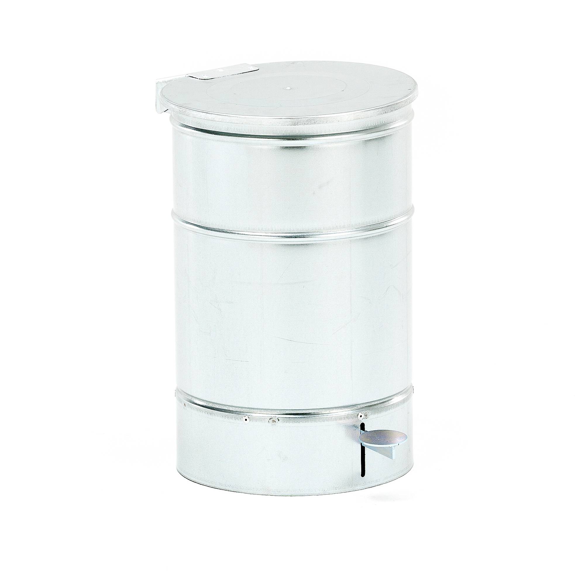 Avfallsbehållare LISTON, 30 liter, galvaniserad