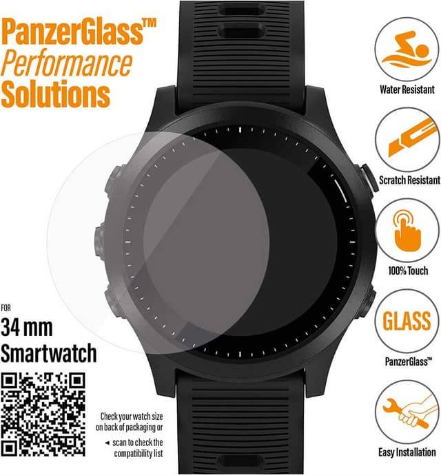 PanzerGlass Garmin Forerunner 645 skärmskydd 34mm