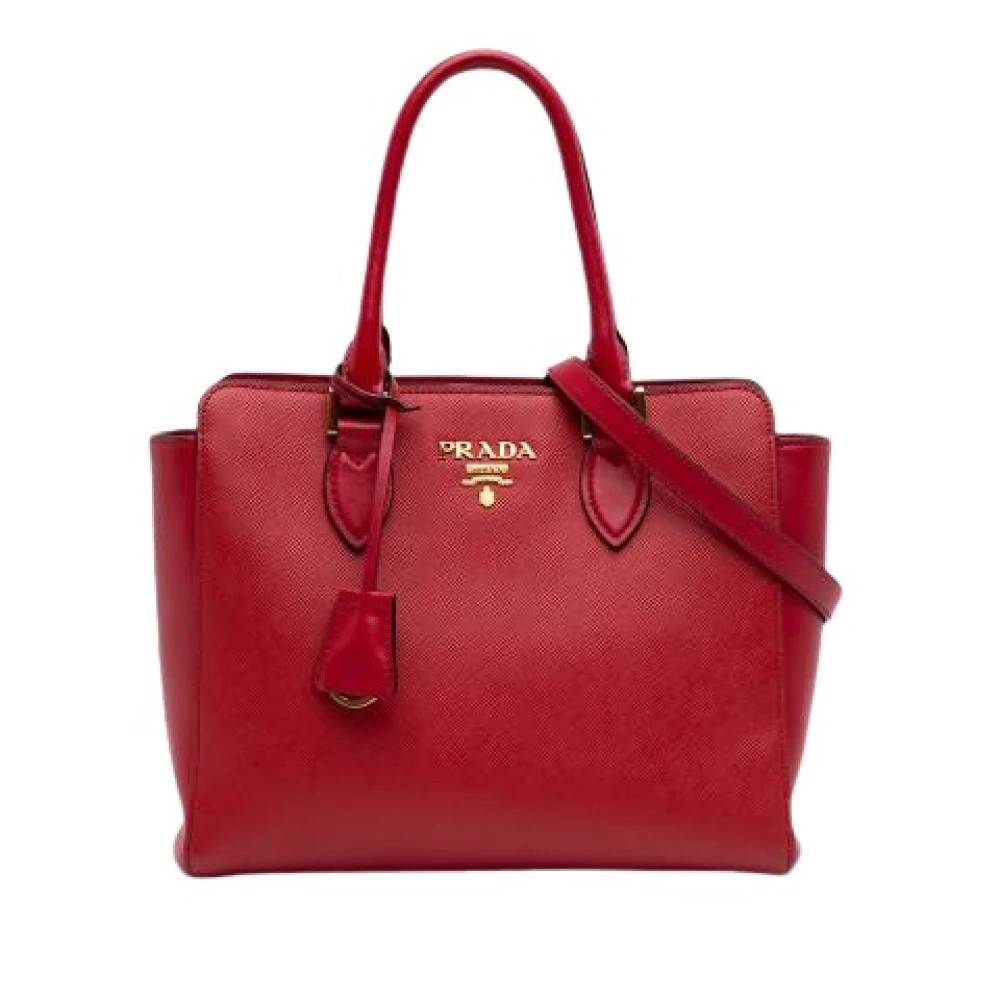 Prada Vintage Pre-owned Vintage Satchel - Vintage - Dame - Rød - ONE SIZE - Læder