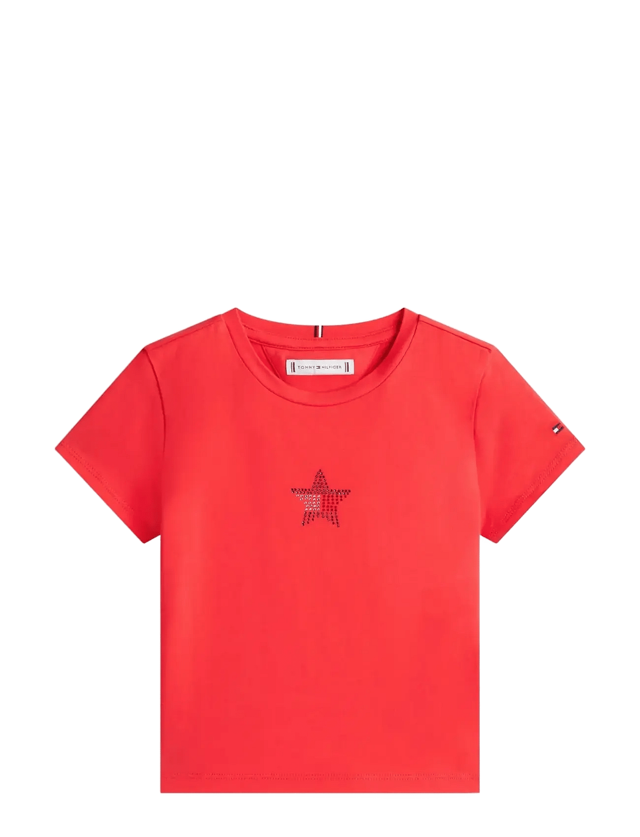 Tommy Hilfiger Star Flag Tee Ss - Red - 152