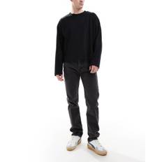 Levi's - 505 - Vasket sorte jeans med lige ben i regular fit