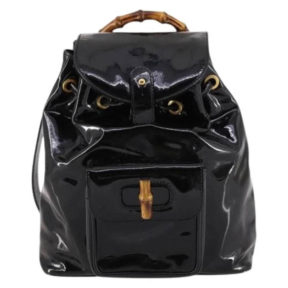 Gucci Vintage Pre-owned Vintage Læder Rygsæk - Vintage - Dame - Sort - ONE SIZE - Læder