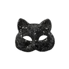 Sort kat pailletmaske