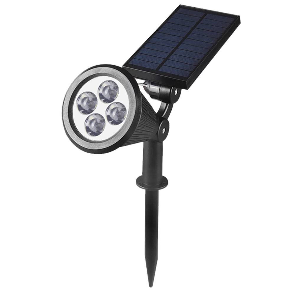 Solcellsspotlights för utomhusdekoration, superljus solcellsspotlight med justerbara paneler för förbättrad effektomvandling, vattentät design