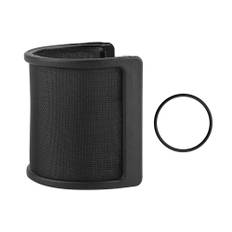 Mikrofon Pop Filter Professionell metall Mikrofon Pop Filter Shield Blowout Preventer Net svart