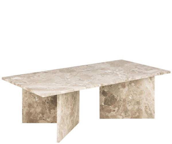 Vega marmor sofabord -140x70 - latte brown.