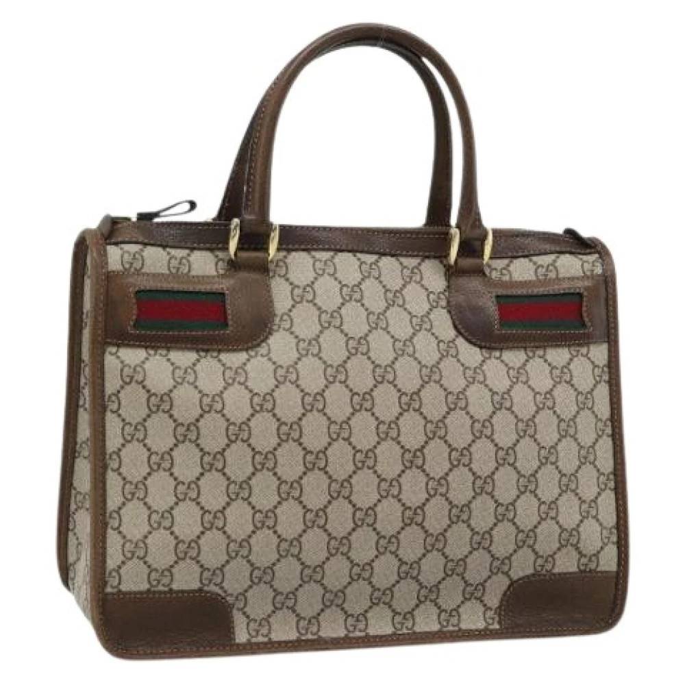Gucci Vintage Pre-owned Vintage GG Canvas Håndtaske - Vintage - Dame - Beige - ONE SIZE - Uld