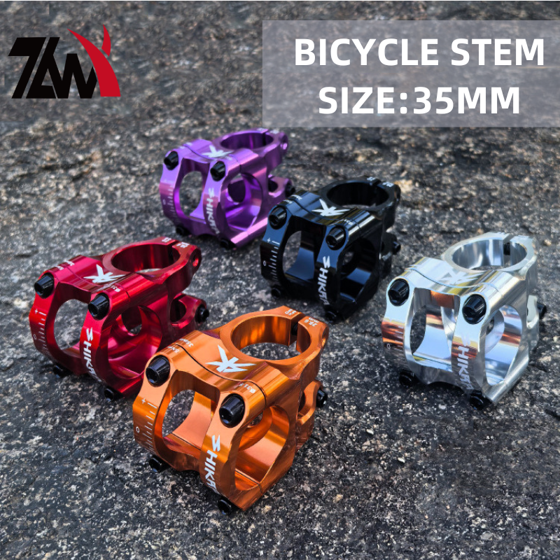 Adjustable MTB Bike Stem 35mm Steerer 31.8mm Clamp CNC Hollow Out Short Reach Black/Red Anodized Bicycle Handlebar Parts